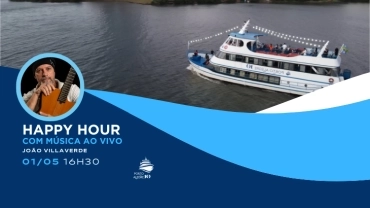  Happy Hour com música ao vivo - Passeio de Barco em Porto Alegre